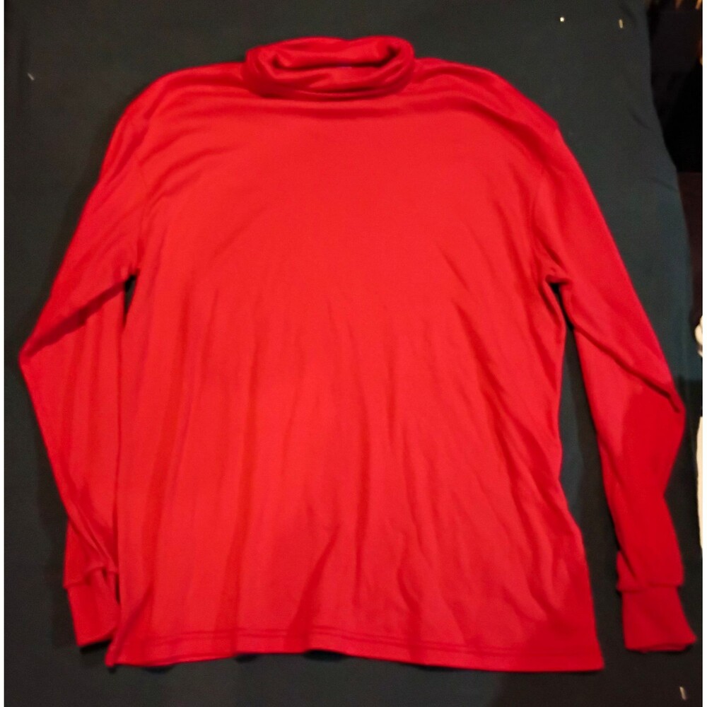 Bobbie Brooks Sport women's Red Turtleneck Solid Knit Polyester  Sweater L